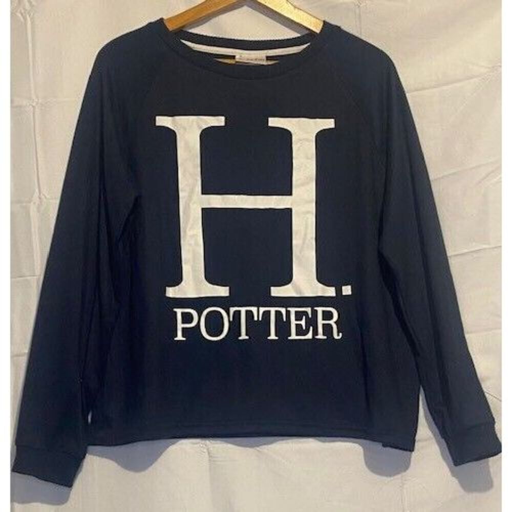 Harry Potter Top Womens MEDIUM Blue Pajama Sleepwear‎ Logo